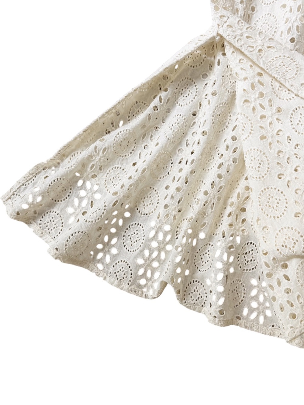 Cleobella Karina Eyelet Lace Ankle Dress in Ivory Size M - Picture 8 of 12